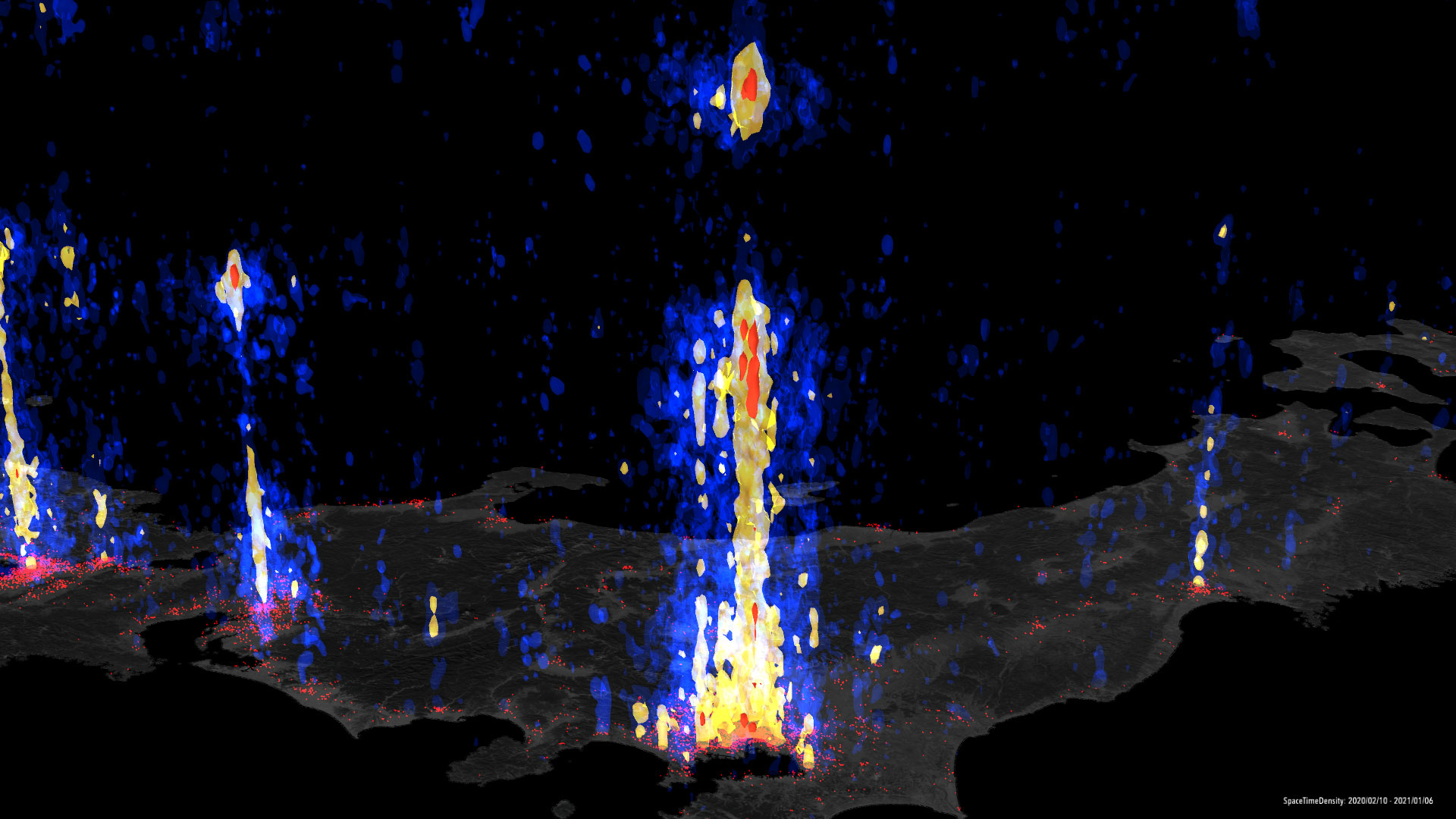 COVID-19: Space-Time Visualization of Infection Risks in Japan