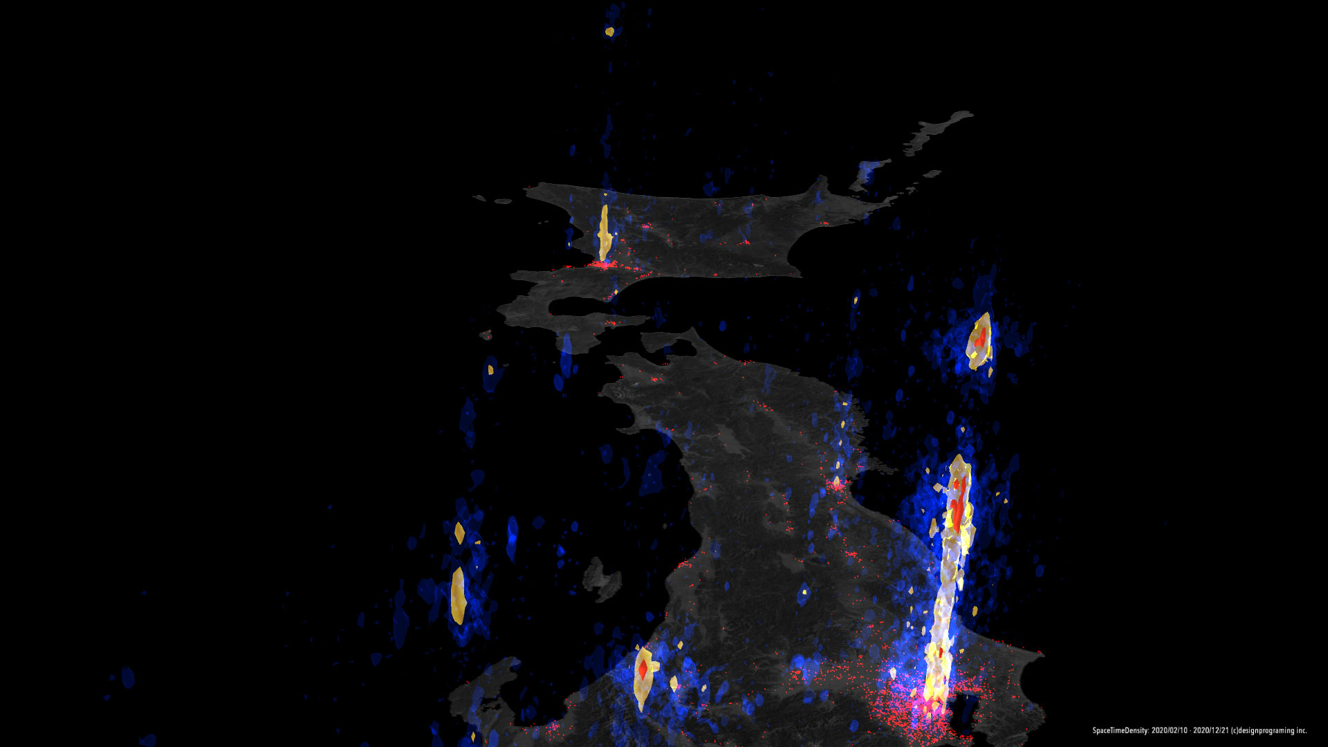 COVID-19: Space-Time Visualization of Infection Risks in Japan